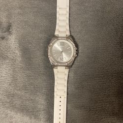 Maurice’s Diamond White Band Watch