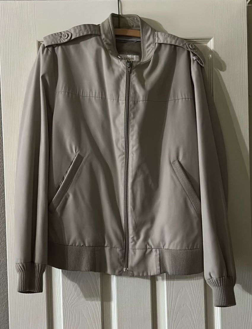 💧London Fog💧 Khaki Lightweight Bomber Jacket - Men’s 42