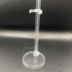 1993 Genuine Mattel Barbie Clear Stand With Barbie Logo- Waist Holder 
