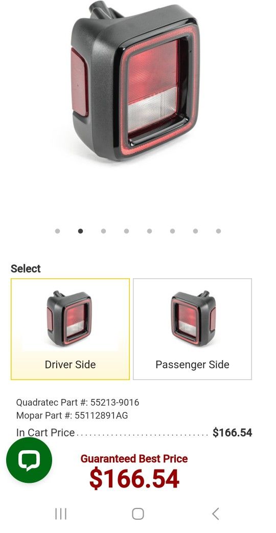 2020-2023 Rear Jeep Wrangler Tail Lamps