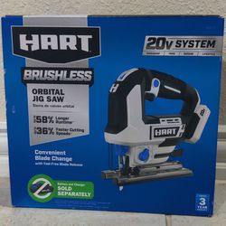 Hart 20Volts TOOL ONLY Brushless Orbital Jig Saw - New