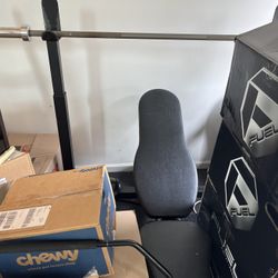 Barbell Bench Set With Weights and Holder