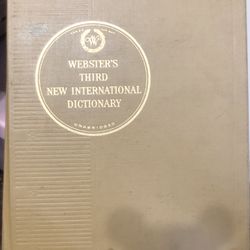 Webster Third New International Dictionary 