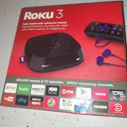 Roku 3 Media Streamer with Enhanced Voice Search Remote 