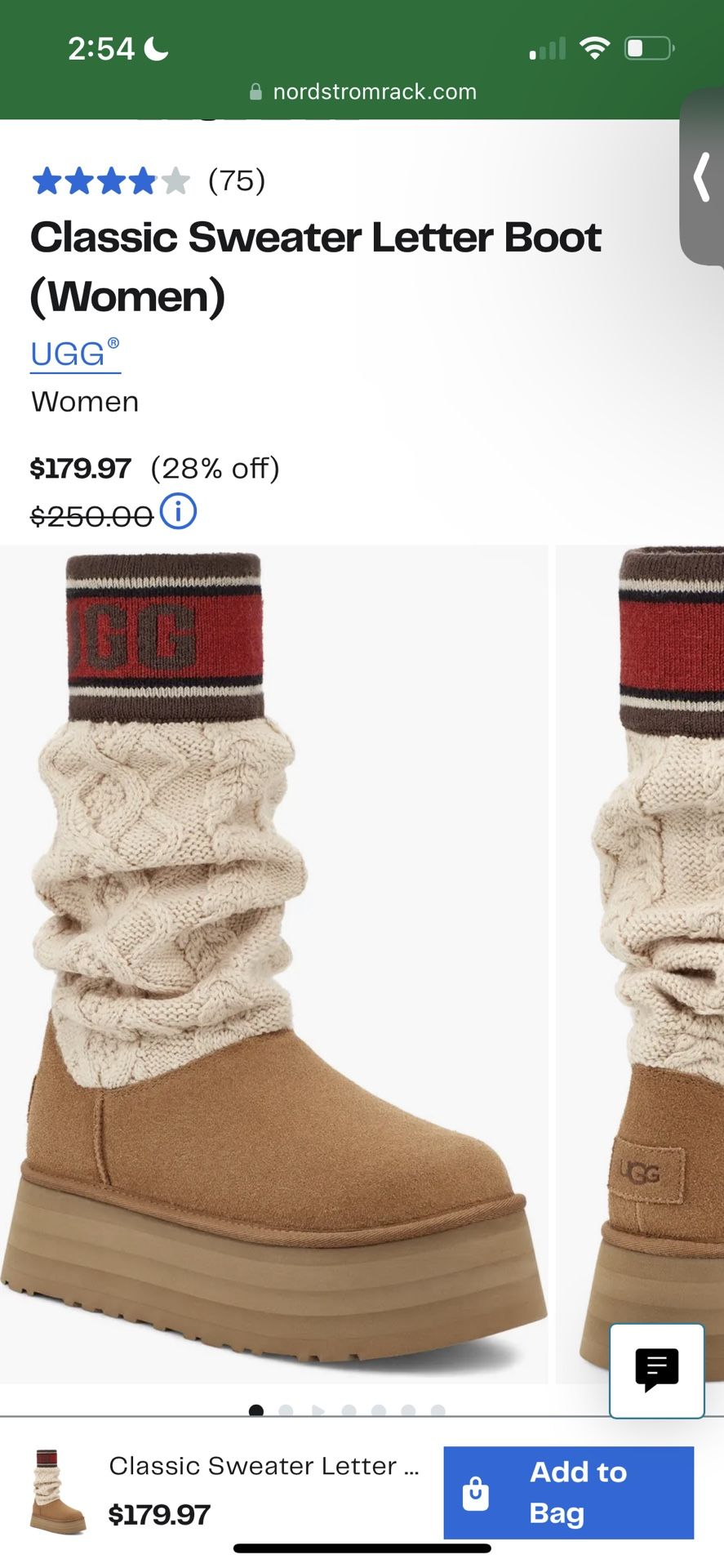 UGG SWEATER BOOTS (NEVER WORN)