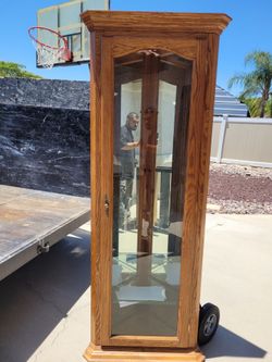 Oak Corner Curio Cabinet