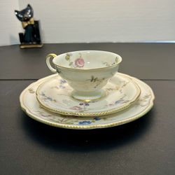 Castleton China Vintage 1950s Sunnyvale Cup Saucer Bread/Dessert Plate