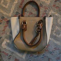 Michael Kors brown khaki white purse