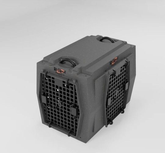 Pet KENNEL - Like New - Ruff Land Intermediate Double Door Dog Kennel - Millstone Medium Size 30.5in x 20in x 23.24in