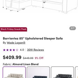 Sleeper Couch - Beige