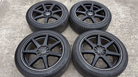 17 INCH RACELINE RIMS AND TIRES, 5 lug universal