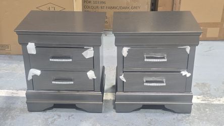 2 Gray Nightstands