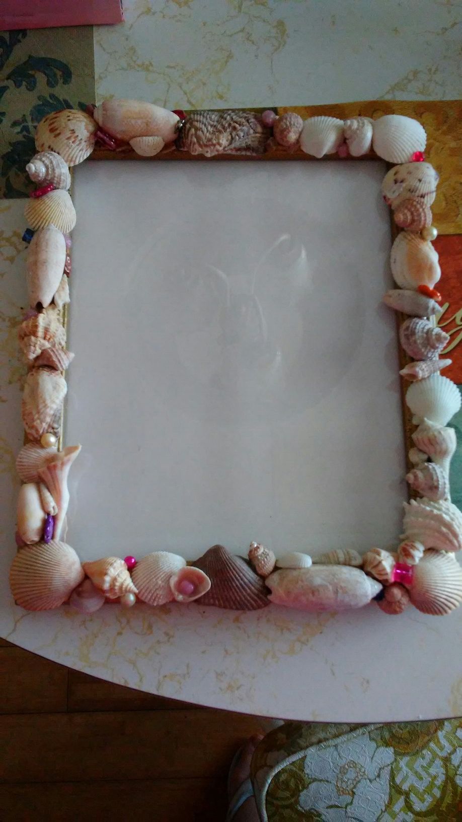 8x10 Shell Photo Frame( Handmade)