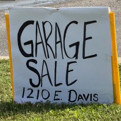 GARAGE SALE! 1210 E DAVIS  SAPULPA