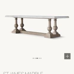 Restoration Hardware Marble Dining Table Big Size