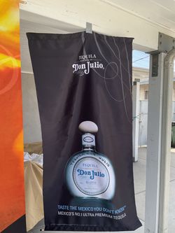 Don julio, hennessy, bacardi, smirnoff, courvoisier banners for man cave or backyard