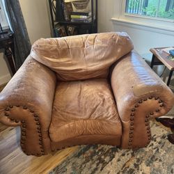Large Genuine Leather Chair