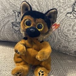 TY Beanie Bellies Ace the Dog Plush With Hang Tags German Shepherd