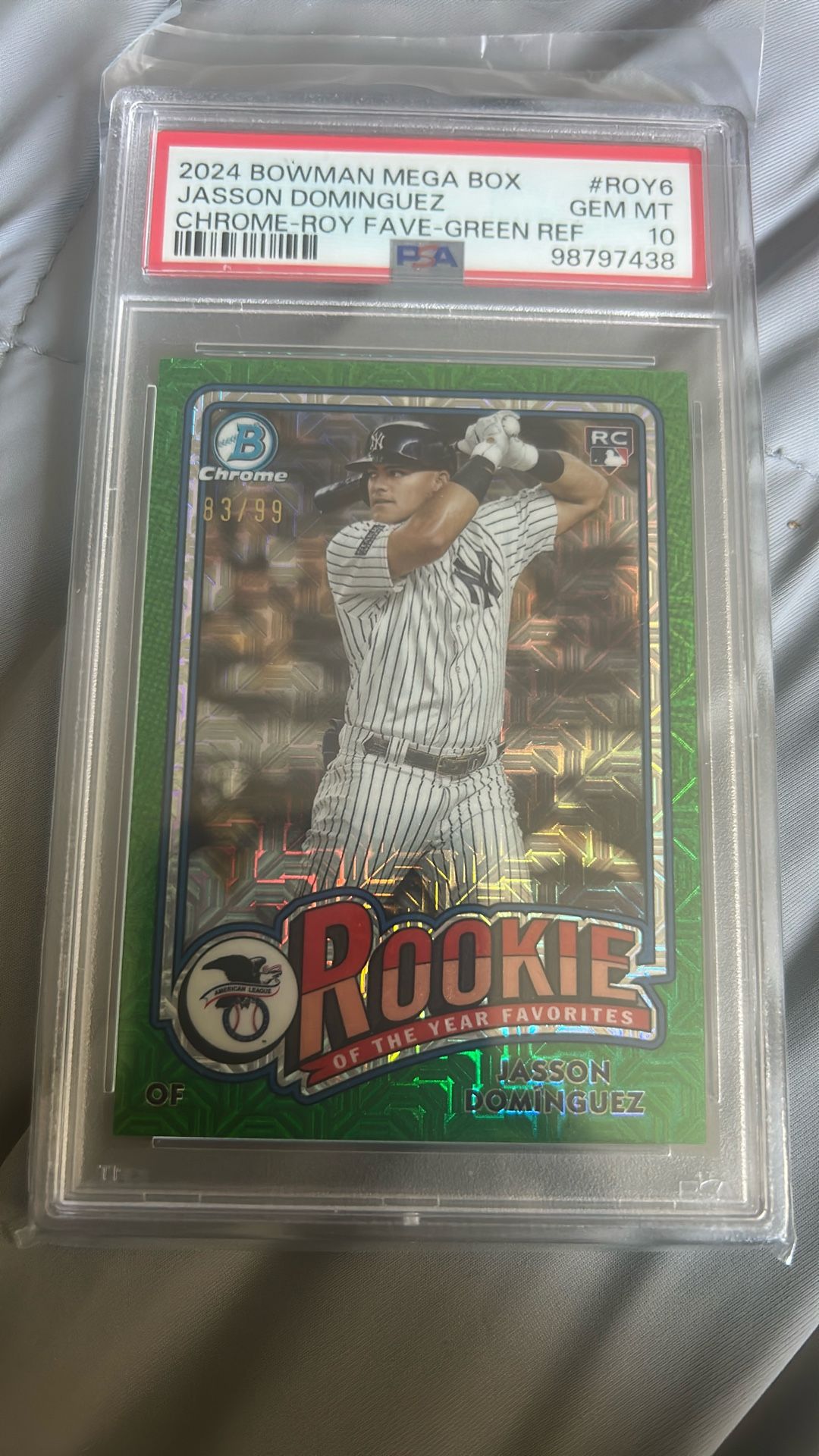 Jasson Dominguez Bowman Chrome /99 Psa 10