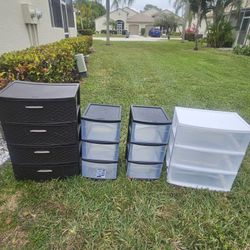 PLASTIC STORAGE DRAWERS  ASSORTED $9 TO $20