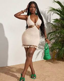 Cream Beach dress