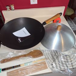 New WOK Cooking Set Stir Fry Chopsticks Etc