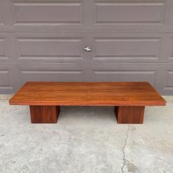 Mid Century Modern Brown Saltman Extendable Coffee Table by John Keal
