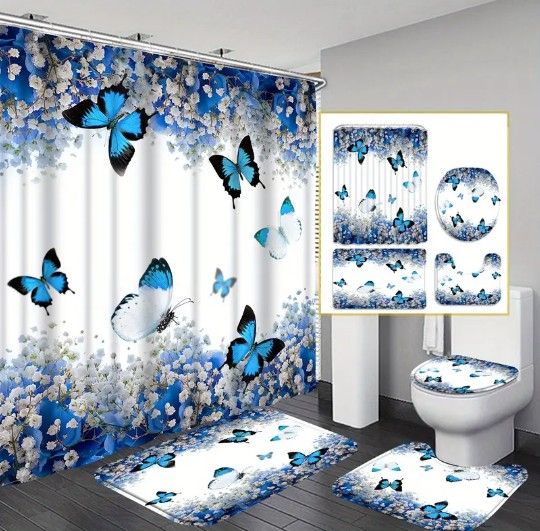 4-pcs. Butterfly Bathroom Set