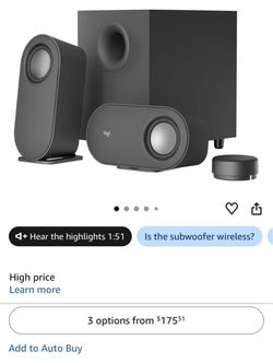 Logitech - Z407 2.1 Bluetooth Computer Speaker System with Wireless Control