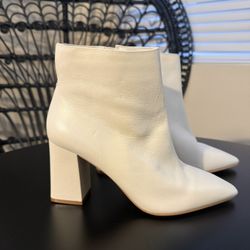 Vince Camuto Cream Ankle Boots