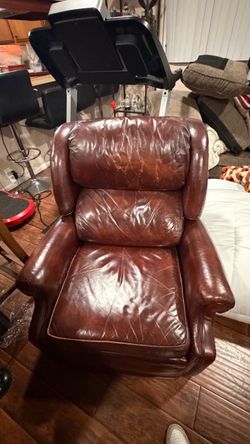 Brown Leather Recliner Chair