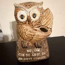 Vintage Ceramic Owl Spoon Holder