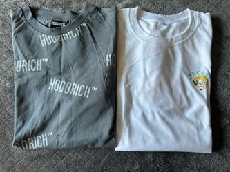 2 new Mens size large short sleeve custom T shirts. 2 shirts 1 price. 