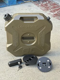 6L 1.5Gallon Flat Fluid Container w/Lockable Mount - Non-Potable Water & Utility Storage for Trucks, SUV, RV, UTV & Off-Road Vehicles, 