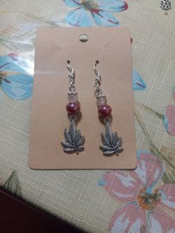 Marijuana Charm Earrings 