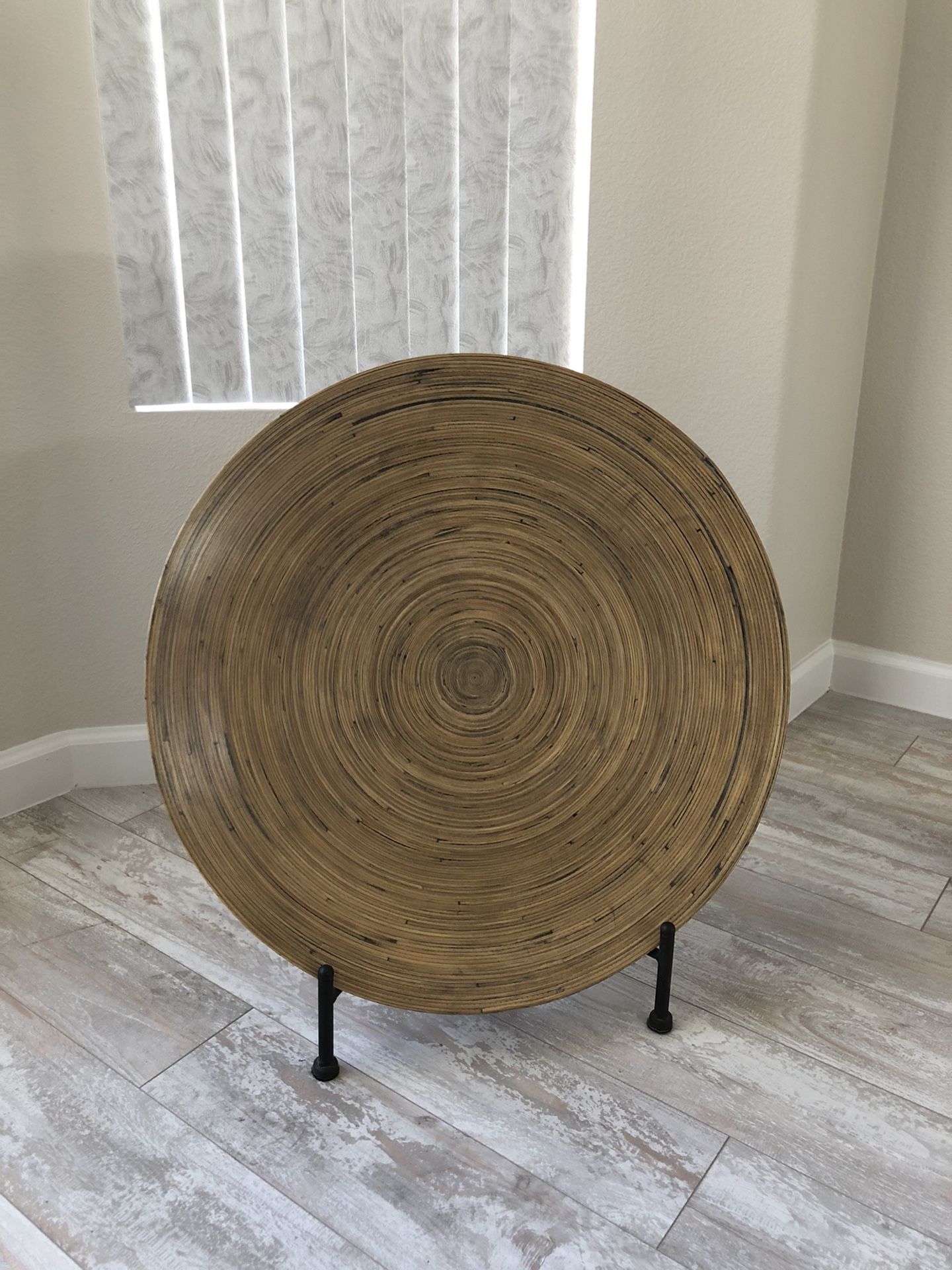 Decorative Bamboo Plate With Stand 