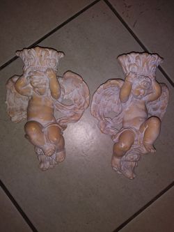 Angel wall figurine set