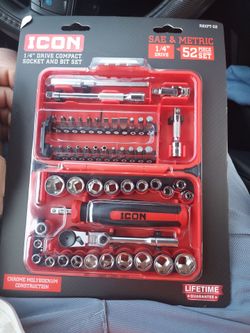 ICON 1/4" drive compact and bit set
