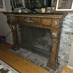 Large Fireplace Mantle.