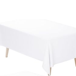 1 Pieces White Tablecloth 60x102” 