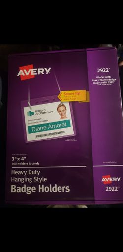 Avery Badge Holders And Business Source Laminating Pouches