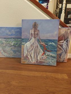20x16 Oil Painting Ocean Breeze