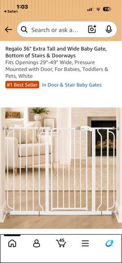 Regalo 36" Extra Tall Wide Baby Gate