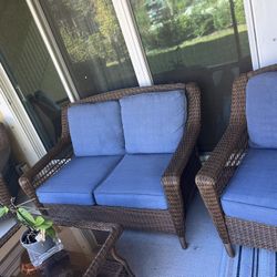 Patio Furniture Loveseat Chairs & Table