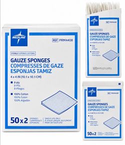 Medline Sterile Gauze Sponges 4x4 PRM4408