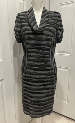 Evan-Picone Women’s Thin Jersey Textured Fitting Lined Dress, Size 14