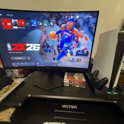 Sony PS5 With 2 Controllers, Games, Cooling Fan