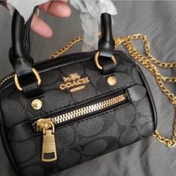 Black Mini Coach Bag $80
