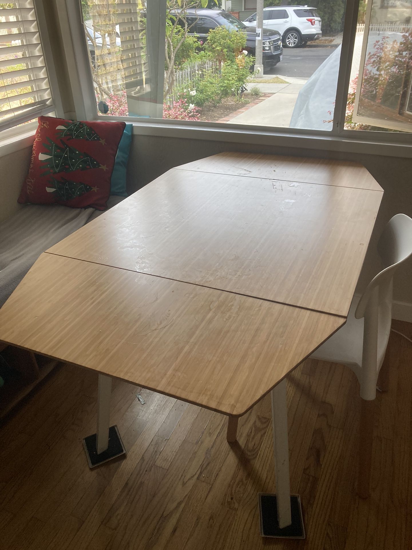 Bamboo Kitchen Table With Folding Leaves