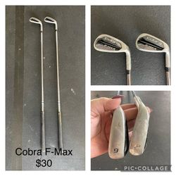Cobra F-Max Irons #9 and Pitching Wedge  
